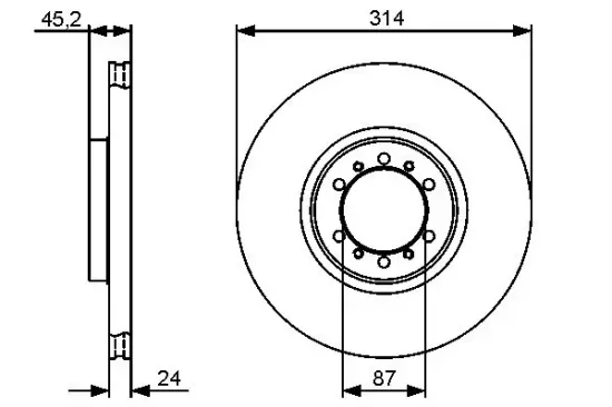 Bremsscheibe Vorderachse BOSCH 0 986 479 469 Bild Bremsscheibe Vorderachse BOSCH 0 986 479 469