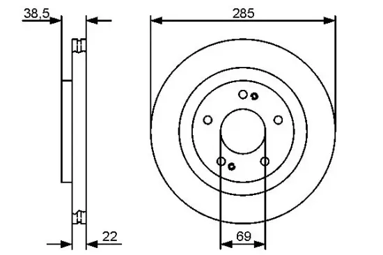 Bremsscheibe Vorderachse BOSCH 0 986 479 470 Bild Bremsscheibe Vorderachse BOSCH 0 986 479 470