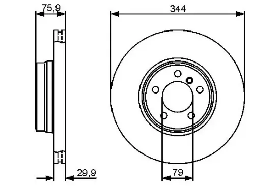 Bremsscheibe Vorderachse BOSCH 0 986 479 475 Bild Bremsscheibe Vorderachse BOSCH 0 986 479 475