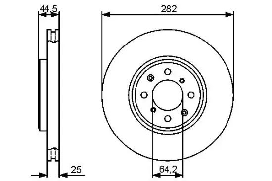 Bremsscheibe Vorderachse BOSCH 0 986 479 476 Bild Bremsscheibe Vorderachse BOSCH 0 986 479 476