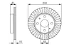 Bremsscheibe Vorderachse BOSCH 0 986 479 592 Bild Bremsscheibe Vorderachse BOSCH 0 986 479 592