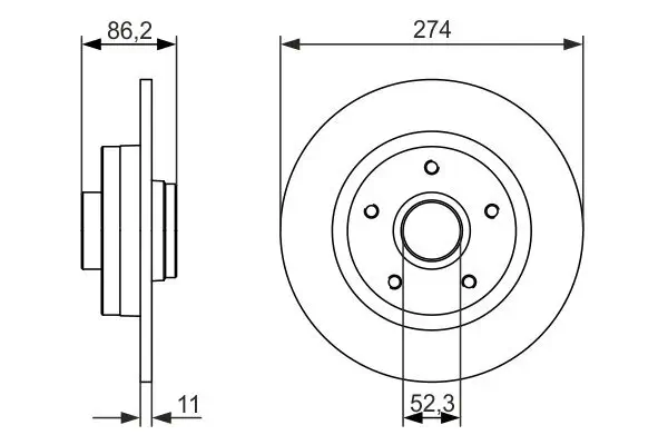 Bremsscheibe BOSCH 0 986 479 682