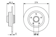 Bremsscheibe BOSCH 0 986 479 682