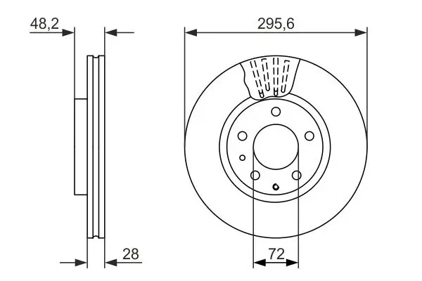 Bremsscheibe BOSCH 0 986 479 758