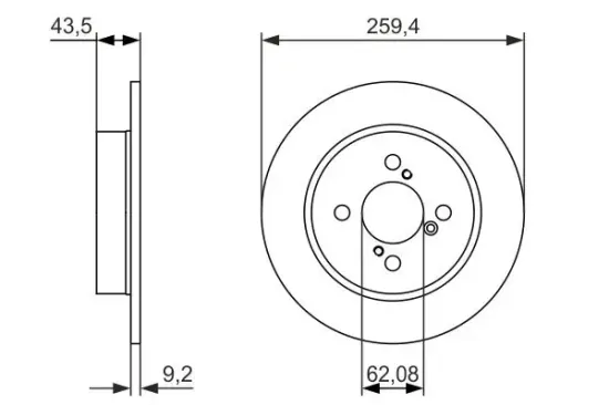 Bremsscheibe Hinterachse BOSCH 0 986 479 792 Bild Bremsscheibe Hinterachse BOSCH 0 986 479 792
