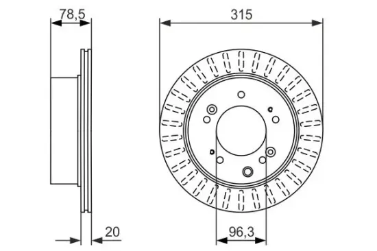 Bremsscheibe Hinterachse BOSCH 0 986 479 793 Bild Bremsscheibe Hinterachse BOSCH 0 986 479 793