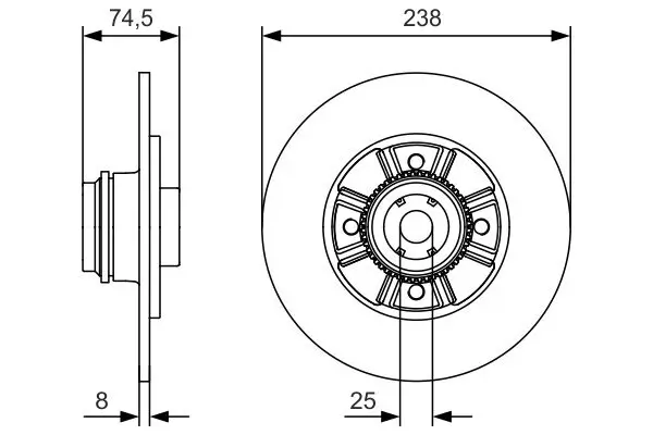 Bremsscheibe BOSCH 0 986 479 A48