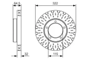 Bremsscheibe Vorderachse BOSCH 0 986 479 A64