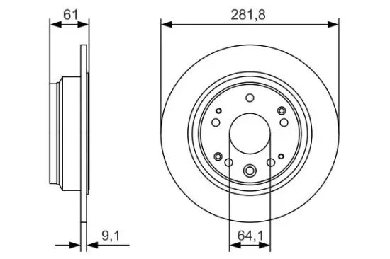 Bremsscheibe Hinterachse BOSCH 0 986 479 A91 Bild Bremsscheibe Hinterachse BOSCH 0 986 479 A91