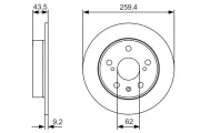 Bremsscheibe Hinterachse BOSCH 0 986 479 C44