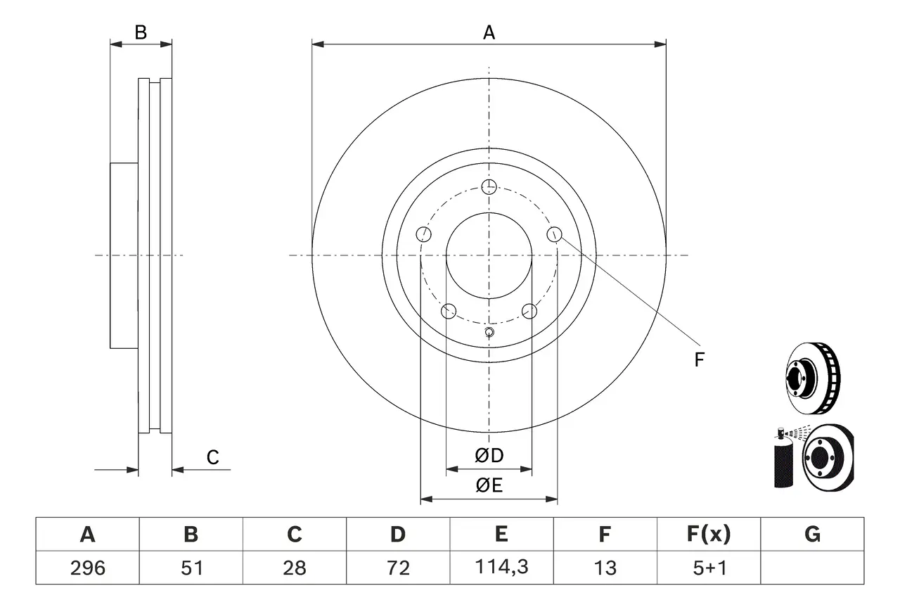 Bremsscheibe Vorderachse BOSCH 0 986 479 D76