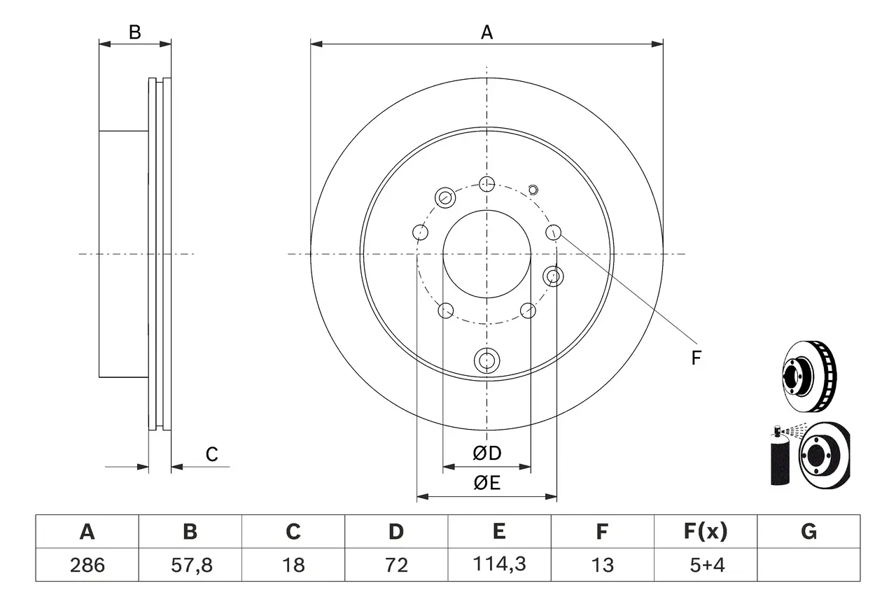 Bremsscheibe Hinterachse BOSCH 0 986 479 D78