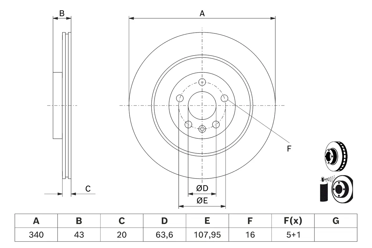 Bremsscheibe BOSCH 0 986 479 D97