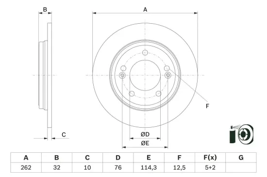 Bremsscheibe Hinterachse BOSCH 0 986 479 G29 Bild Bremsscheibe Hinterachse BOSCH 0 986 479 G29
