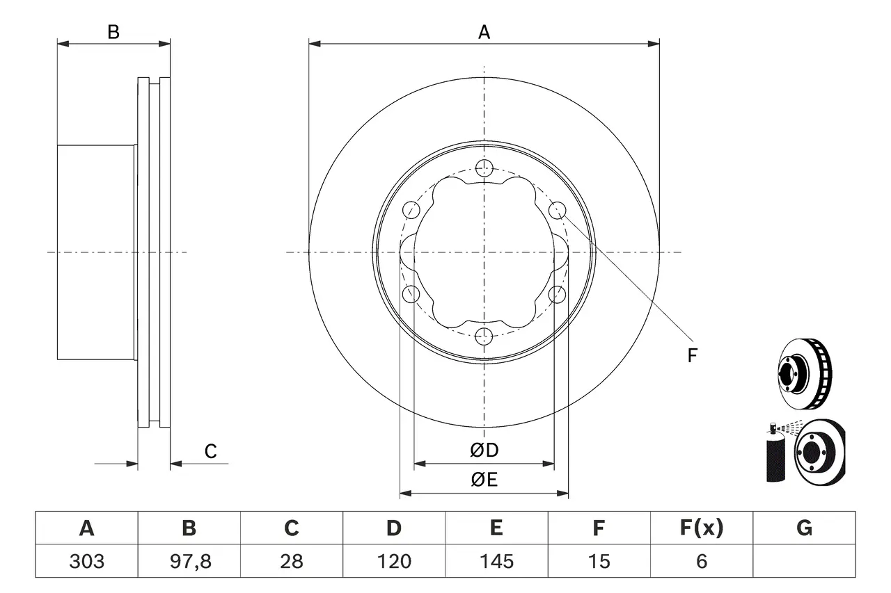 Bremsscheibe BOSCH 0 986 479 J14