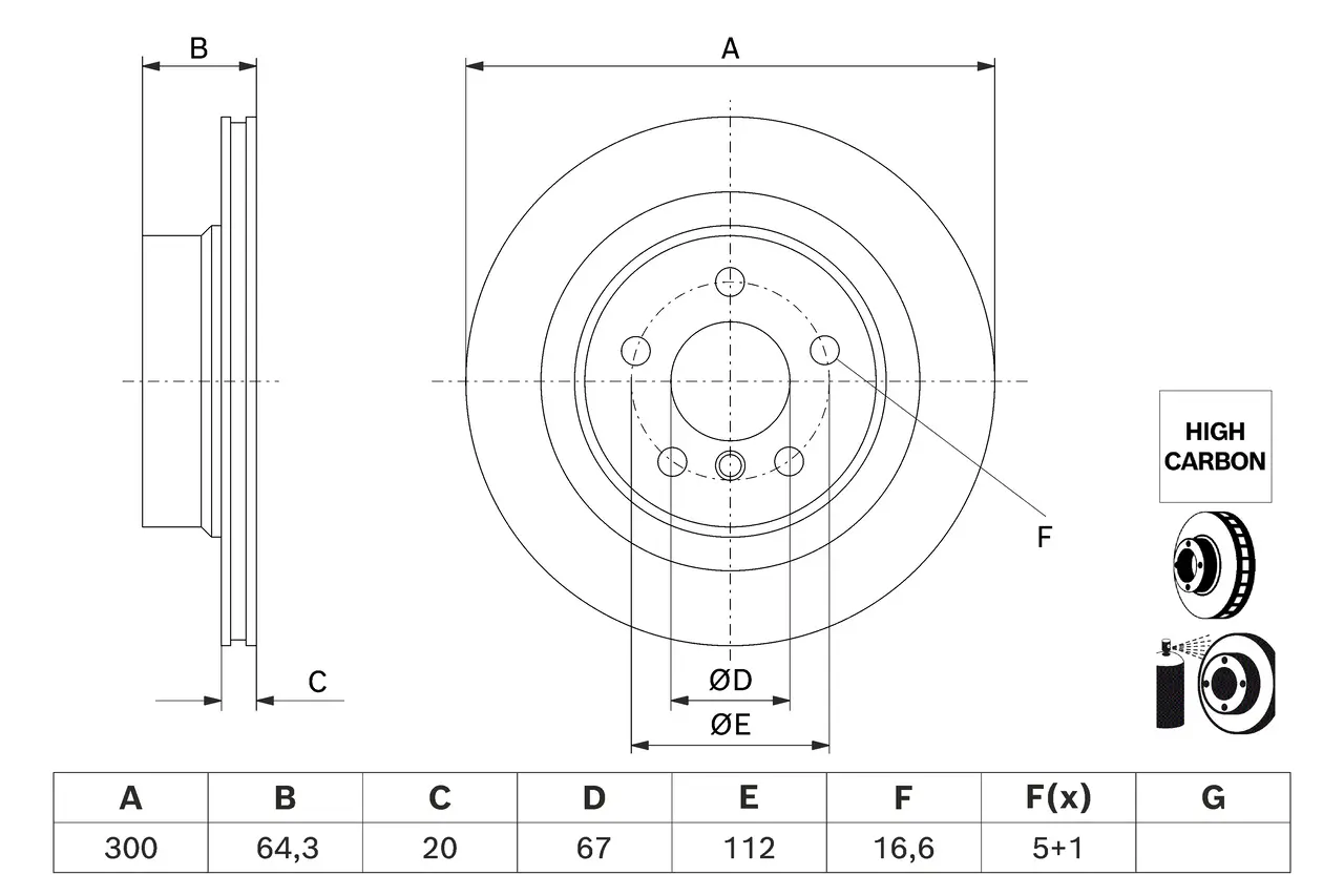 Bremsscheibe BOSCH 0 986 479 J70