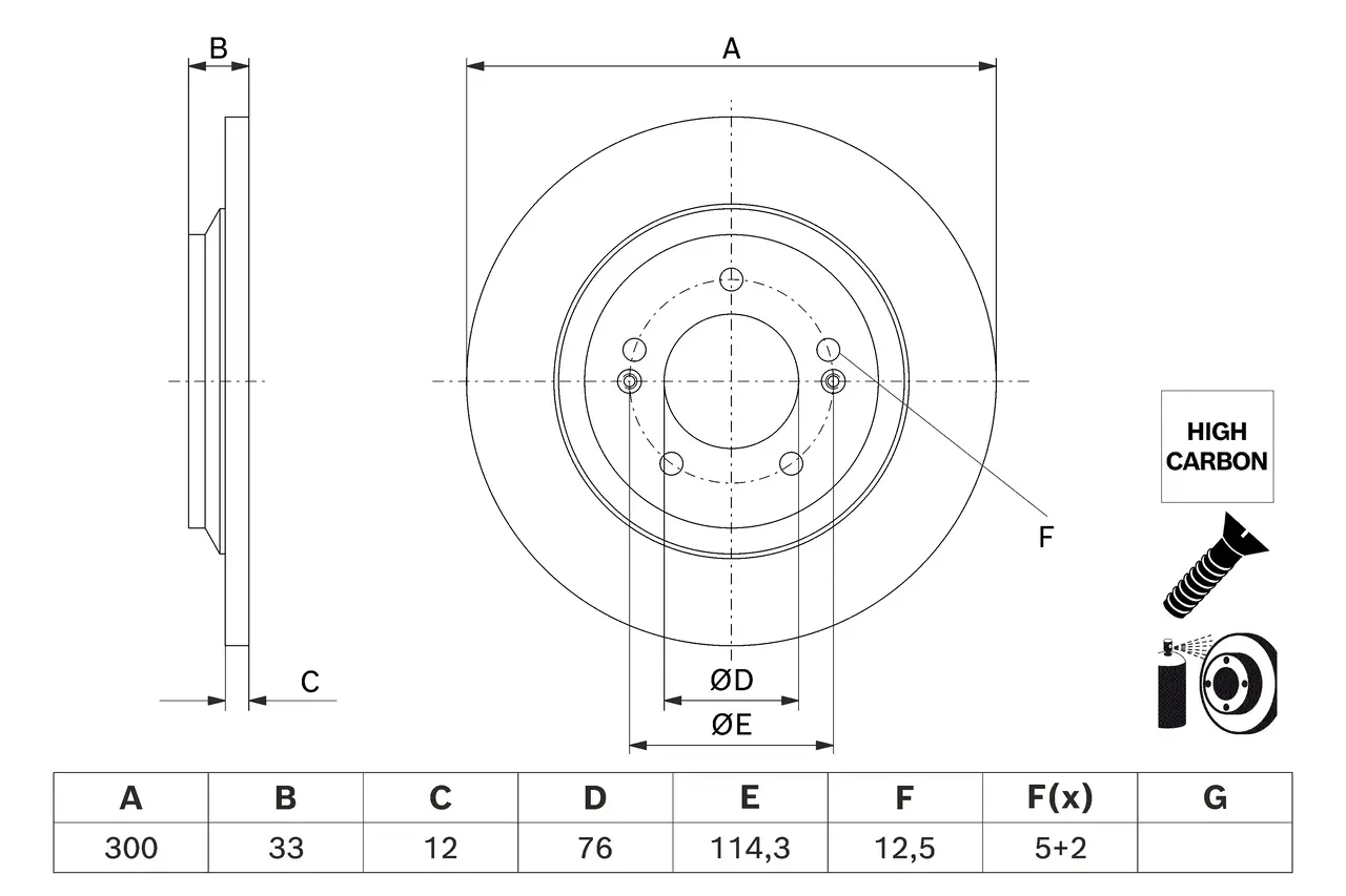 Bremsscheibe Hinterachse BOSCH 0 986 479 J97