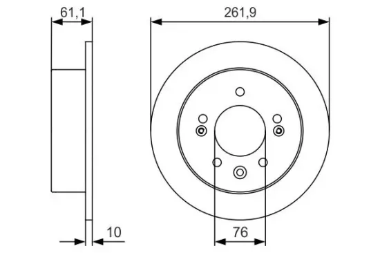 Bremsscheibe Hinterachse BOSCH 0 986 479 R09 Bild Bremsscheibe Hinterachse BOSCH 0 986 479 R09