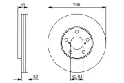 Bremsscheibe Vorderachse BOSCH 0 986 479 R20