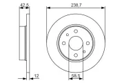 Bremsscheibe Vorderachse BOSCH 0 986 479 R61