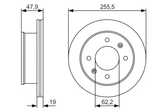Bremsscheibe Vorderachse BOSCH 0 986 479 S21 Bild Bremsscheibe Vorderachse BOSCH 0 986 479 S21