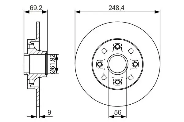 Bremsscheibe BOSCH 0 986 479 S43