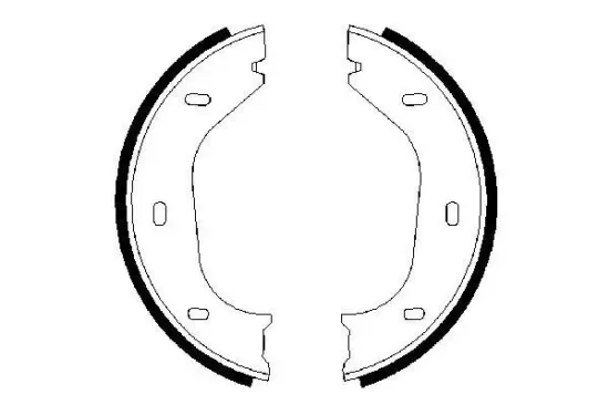 Bremsbackensatz, Feststellbremse Hinterachse BOSCH 0 986 487 202 Bild Bremsbackensatz, Feststellbremse Hinterachse BOSCH 0 986 487 202