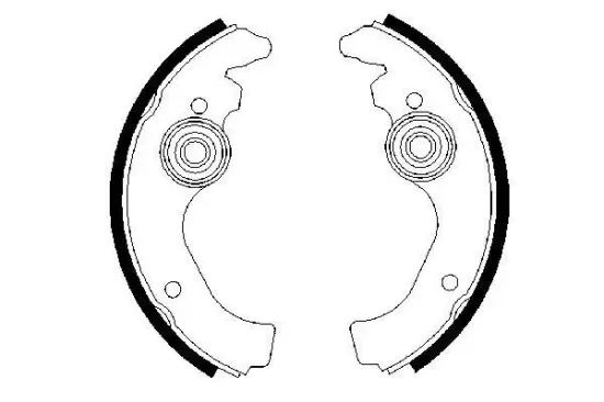 Bremsbackensatz Hinterachse BOSCH 0 986 487 271 Bild Bremsbackensatz Hinterachse BOSCH 0 986 487 271