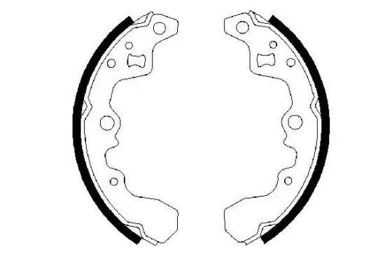 Bremsbackensatz Hinterachse BOSCH 0 986 487 314 Bild Bremsbackensatz Hinterachse BOSCH 0 986 487 314