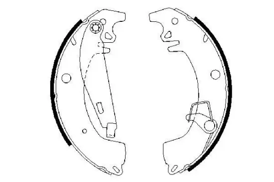 Bremsbackensatz BOSCH 0 986 487 332 Bild Bremsbackensatz BOSCH 0 986 487 332