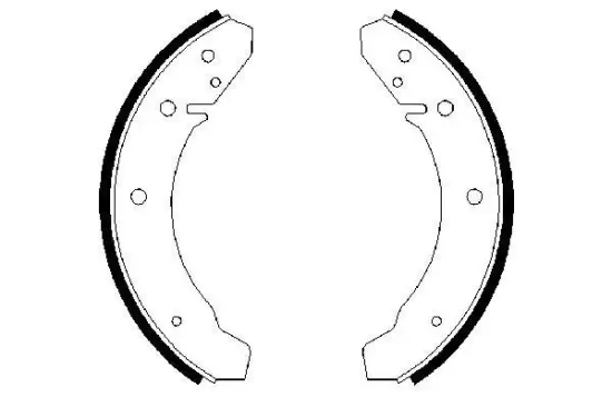 Bremsbackensatz Hinterachse BOSCH 0 986 487 367 Bild Bremsbackensatz Hinterachse BOSCH 0 986 487 367