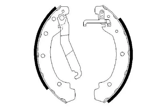 Bremsbackensatz Hinterachse BOSCH 0 986 487 389 Bild Bremsbackensatz Hinterachse BOSCH 0 986 487 389