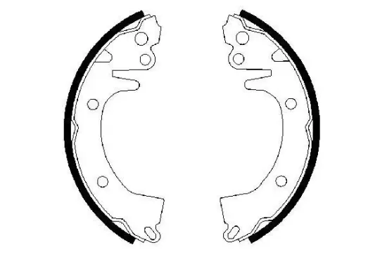 Bremsbackensatz Hinterachse BOSCH 0 986 487 462 Bild Bremsbackensatz Hinterachse BOSCH 0 986 487 462