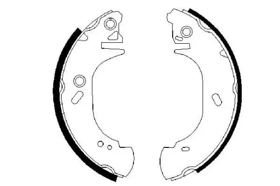 Bremsbackensatz Hinterachse BOSCH 0 986 487 525 Bild Bremsbackensatz Hinterachse BOSCH 0 986 487 525