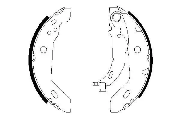 Bremsbackensatz BOSCH 0 986 487 565 Bild Bremsbackensatz BOSCH 0 986 487 565