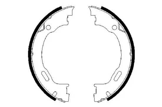 Bremsbackensatz, Feststellbremse Hinterachse BOSCH 0 986 487 609 Bild Bremsbackensatz, Feststellbremse Hinterachse BOSCH 0 986 487 609