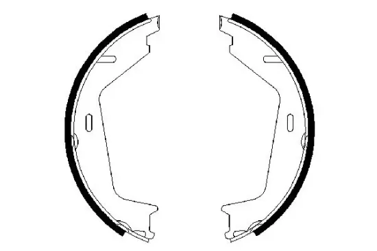 Bremsbackensatz, Feststellbremse Hinterachse BOSCH 0 986 487 623 Bild Bremsbackensatz, Feststellbremse Hinterachse BOSCH 0 986 487 623