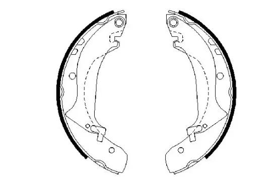 Bremsbackensatz Hinterachse BOSCH 0 986 487 642 Bild Bremsbackensatz Hinterachse BOSCH 0 986 487 642