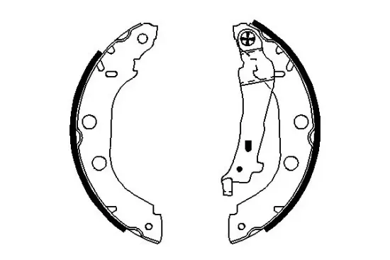 Bremsbackensatz BOSCH 0 986 487 699 Bild Bremsbackensatz BOSCH 0 986 487 699