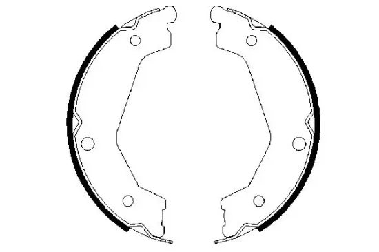 Bremsbackensatz, Feststellbremse Hinterachse BOSCH 0 986 487 708 Bild Bremsbackensatz, Feststellbremse Hinterachse BOSCH 0 986 487 708