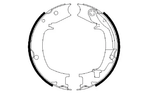 Bremsbackensatz, Feststellbremse Hinterachse BOSCH 0 986 487 711 Bild Bremsbackensatz, Feststellbremse Hinterachse BOSCH 0 986 487 711