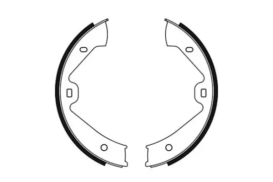 Bremsbackensatz, Feststellbremse Hinterachse BOSCH 0 986 487 755 Bild Bremsbackensatz, Feststellbremse Hinterachse BOSCH 0 986 487 755