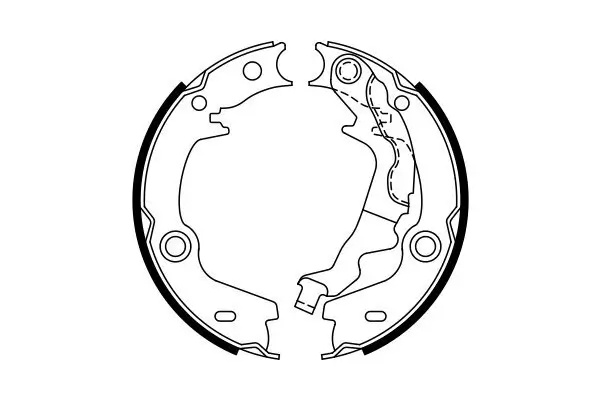 Bremsbackensatz, Feststellbremse Hinterachse BOSCH 0 986 487 761