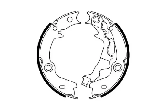 Bremsbackensatz, Feststellbremse Hinterachse BOSCH 0 986 487 761 Bild Bremsbackensatz, Feststellbremse Hinterachse BOSCH 0 986 487 761