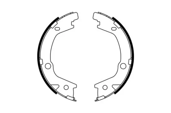 Bremsbackensatz, Feststellbremse Hinterachse BOSCH 0 986 487 770 Bild Bremsbackensatz, Feststellbremse Hinterachse BOSCH 0 986 487 770