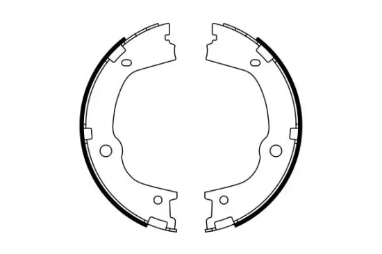 Bremsbackensatz, Feststellbremse Hinterachse BOSCH 0 986 487 776 Bild Bremsbackensatz, Feststellbremse Hinterachse BOSCH 0 986 487 776