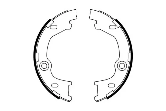 Bremsbackensatz, Feststellbremse Hinterachse BOSCH 0 986 487 777 Bild Bremsbackensatz, Feststellbremse Hinterachse BOSCH 0 986 487 777