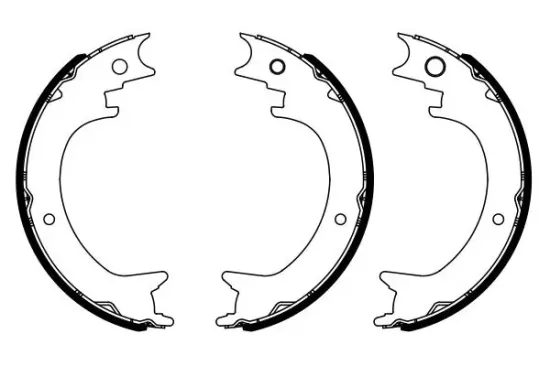 Bremsbackensatz, Feststellbremse Hinterachse BOSCH 0 986 487 945 Bild Bremsbackensatz, Feststellbremse Hinterachse BOSCH 0 986 487 945