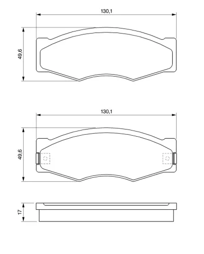 Bremsbelagsatz, Scheibenbremse BOSCH 0 986 490 990 Bild Bremsbelagsatz, Scheibenbremse BOSCH 0 986 490 990
