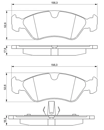 Bremsbelagsatz, Scheibenbremse BOSCH 0 986 491 900 Bild Bremsbelagsatz, Scheibenbremse BOSCH 0 986 491 900